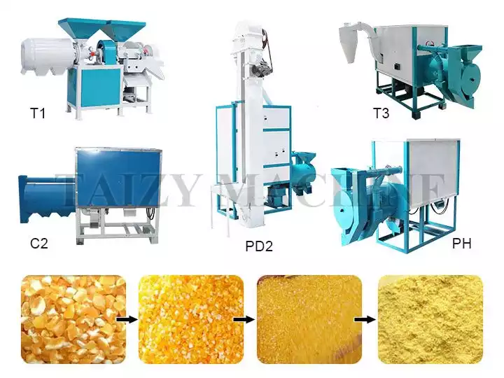 corn grits machine 